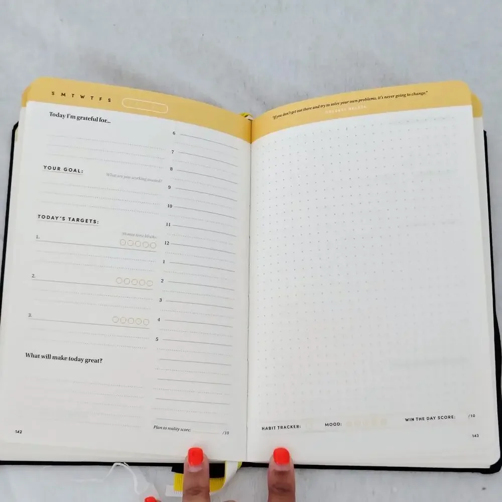 Best Self Journal Daily Planner Book Black 6th Edition Goal Tracker Calendar NEW